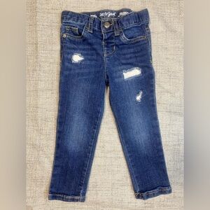 3T Cat & Jack navy blue stretchy skinny jeans with elastic waistband